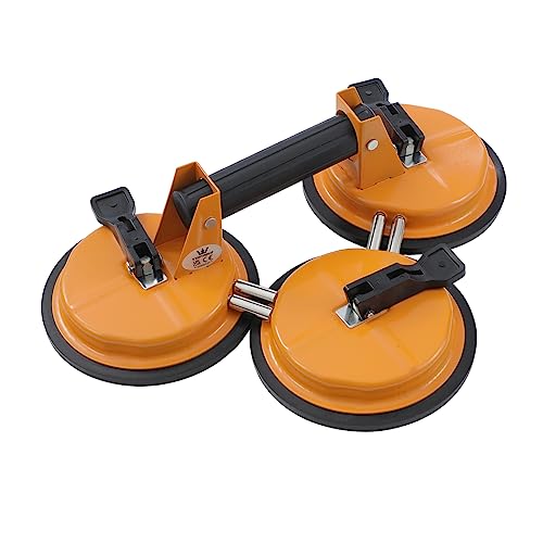 TOPWAY 6 Pouces Ventouse Carrelage Ventouse Vitre Ventouses Lifter Robuste Triple Ventouse 3 x 150mm, 130kg Capacité de Levage, pour Levage de Verre, Granit