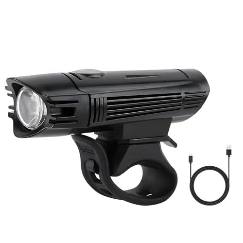 Deskium Rechargeable Headlight, 300 Lumens Led Front Light With Usb Charging, 4 Modes, Waterproof Silicone Band, Power Indicator For Safe Cycling