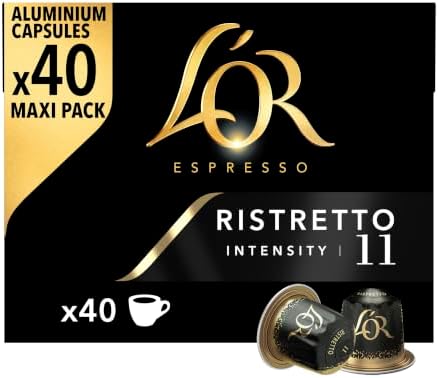 L'OR Espresso Ristretto Coffee Pods x40, Pack of 1, Total 40 Capsules