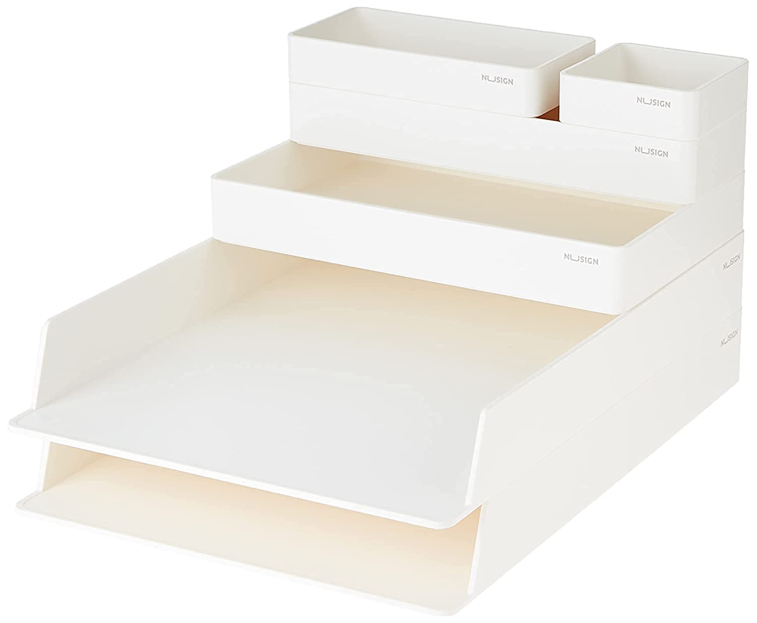 NUSIGN Deli desk organizer, 324 mm — 239 mm — 45 mm size, white, 100145988