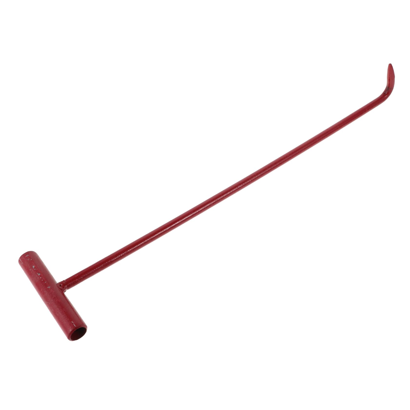 FELTECHELECTR 52cm Red Manhole Cover Puller Lifting and Moving Hook Ergonomic Handle for Heavy Duty Lifting