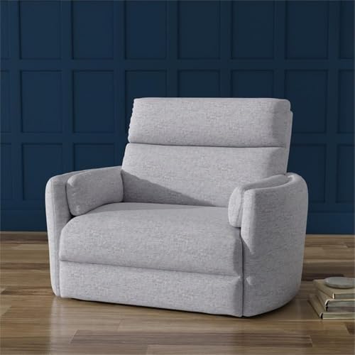 Sillón reclinable grande con puerto USB gris miniatura 2