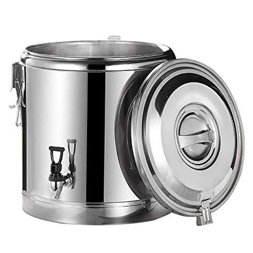 Bidon à eau isotherme en acier inoxydable 40 l – Récipient de transport isotherme avec robinet, acier inoxydable 201, isolation de 18,5 mm, surface polie...
