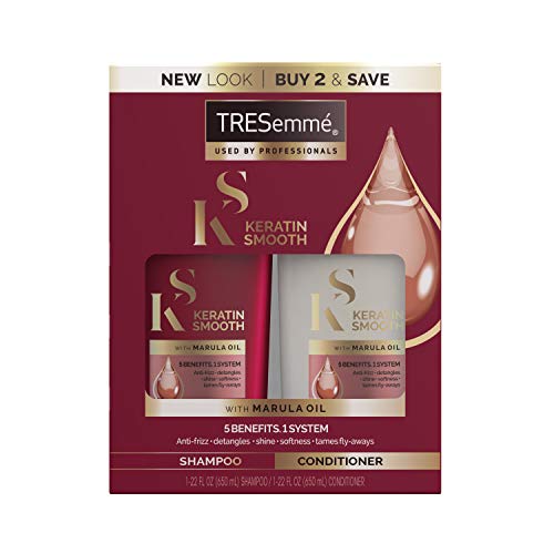 TRESemmé Shampoo & Conditioner Smoothing Keratin Smooth Twin Pack 5 Smoothing Benefits in 1 System 22 oz (SG_B07DQR54QM_US)