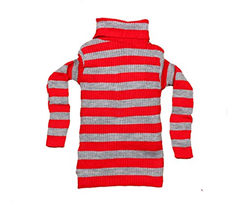Image of IndiWeaves Girls Wool Warm High Neck Full Sleeves Skivvy Sweater for Winter Pack of 3 (Green::Blue::Gray)