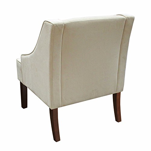 Homepop Swoop Arm Living-Room-Chairs, Cream Velvet #TOP1