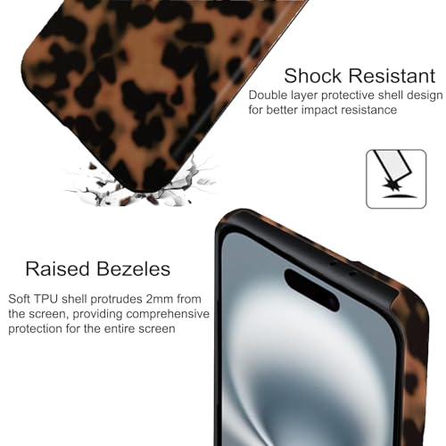 BayPastel X for iPhone 16 Case Tortoise Shell Cute Design - image 3