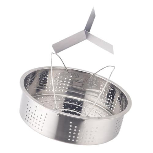 OFFIGAM ステンレス製ダブルハンドル蒸し器 全孔セイロ 電気炊飯器対応 衛生的な三割プレート付き 大容量調理ラック