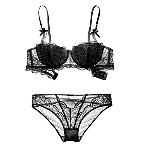 Lingerie sexy pour femme en dentelle fine avec soutien-gorge push-up élégant