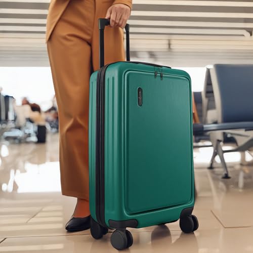 Image of 24 Inch Luggage with Spinner Wheels, Hard Shell Suitcase with TSA Locks for Luggage, Travel Large Suitcase, Expandable Hard Shell Suitcases, Green