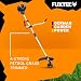 FUXTEC FX-4MS142 Petrol Strimmer & Brush Cutter | 42.5 cc 1.7 HP 4-Stroke Engine, Easy Start, Stepless Speed Control, Dual-Line Head, 3-Tooth Blade & Comfort Harness
