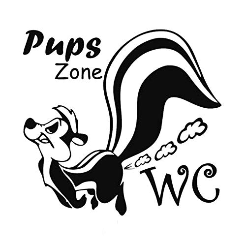 Wandaufkleber 22,5 x 23,5 cm Pups Zone WC Wandaufkleber Wanddekoration 1 Stück Praktisch und beliebt Nettes Design
