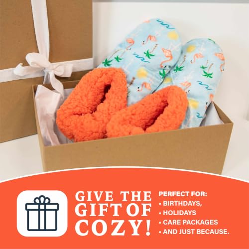 Image of Lazy One Fuzzy Slipper Socks for Women, Fleece House Slippers, Indoor Socks