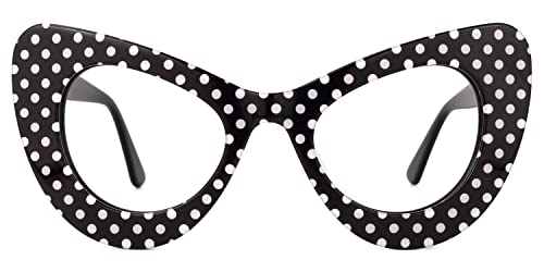 Image of VOOGLAM Oversize Cat Eye Blue light Blocking Glasses for Women Anti UV Eyestrain Eyewear April