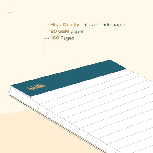 Image of SOLO Flip Note A5 Notepad - Velvet Finish Cover, 80 Sheets Premium Smooth Paper, Durable Soft-Touch Journal for Work, Study & Meetings, 5 Elegant Colours | Pack of 2