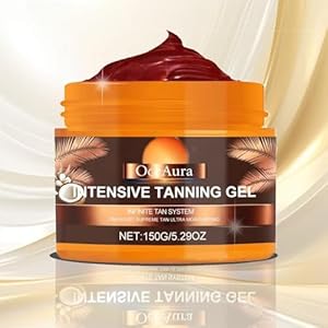 Gel de bronceado, 150 g, crema aceleradora de bronceado, crema aceleradora de bronceado intensa, suave y marrón, logra un bronceado natural con ingredientes naturales