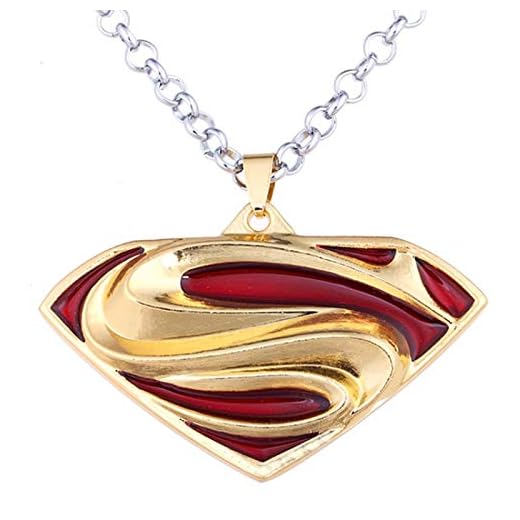 Film och TV omgivande superhjälte superman S -format droppande olja halsband män