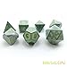Bescon Superduty Glow in The Dark Solid Metal Polyhedral D&D Dice Set of 7 Luminous Metallic RPG Role Playing Game Dice 7pcs Set D4-D20 Glowing Metal Dice