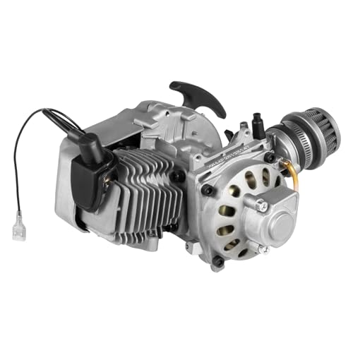 2 Stroke 3PS 49.85CC Gas Powered Engine Motor Kit, 1.7kw 6000rpm Pull Start Engine Motor, Mini Bike Engine, Single Cylinder Air Cooled Engine, for Pocket Mini Dirt Bike ATV Scooter