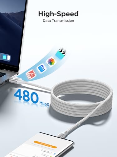 USB C Cable [6ft] Type C Charger Cable 3.1A Fast Charging Nylon Braided USB A to USB C Charge Cord for Samsung Galaxy S25 S24 S23 S22 S21 S20 A12 A13 A14 A15 A16 A32 A53 5G Android Phone Tablet PS5 LG