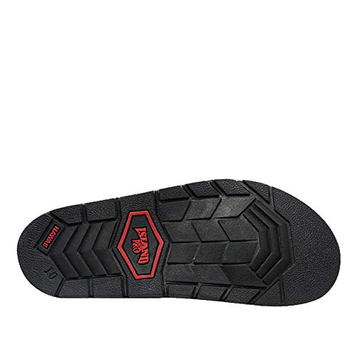 Island Slipper IB910 Men's Water Resistant Comfortable Durable Flip Flop Sandal (IB910-BLAC-8-HM)3