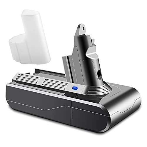 EICHXO 4000mAh 21,6V V6 Batterie de Remplacement pour Dyson V6 Batterie V6 Absolute V6 Animal V6 Fluffy Aspirateur sans Fil DC59 DC58 DC61 SV03 SV04 SV05 SV06 SV07 SV09 Batterie Cover