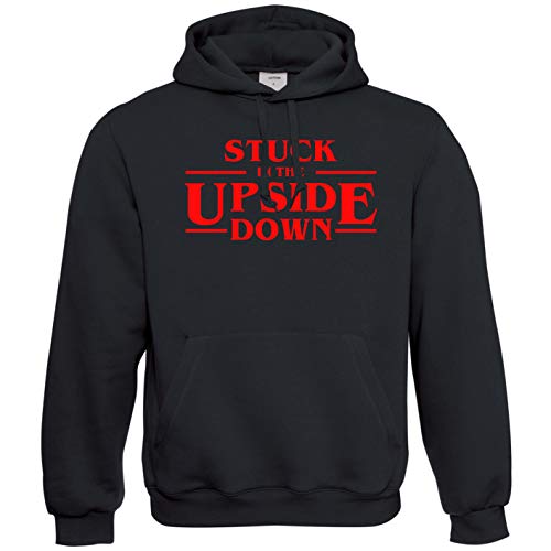 Stuck In The Upside Down Hoodie (BLACK, XXL)