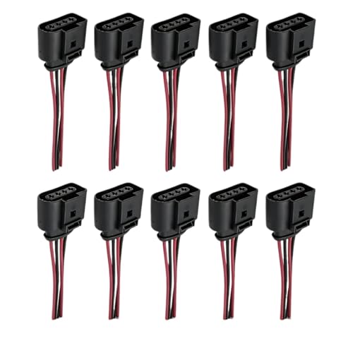 Conector de bobina 1J0973724 de 4 pines para arnés de encendido de Audi A3 A4 y TT, 10 uds