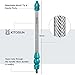 Hookah Hose Handle Mouthpiece Part - Kitosun Hookah Accessories 100% Carbon Fiber Sleeve Shisha Handle with Resin Mouth Pieces Ergonomic Designed Universal Elegant (Aqua)