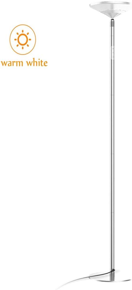 Avantica LED Floor Lamp -3000K Warm White,71 inch,3750 Lumen,30 Watt,Touch Control,5 Level Brightness,30 Minutes Timer,Compatible with Wall Switch,for Living Room,Bedroom [Energy Class A++]