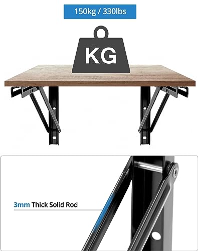 Équerre pliante pour table murale escamotable dans un petit espace 600mm - 6