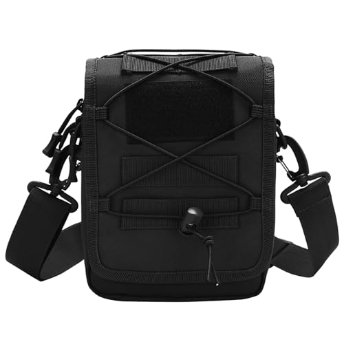 QRONCES Bolso bandolera multifuncional pequeño táctico, ligero, impermeable, bolsa cruzada de viaje, bolsa de camping