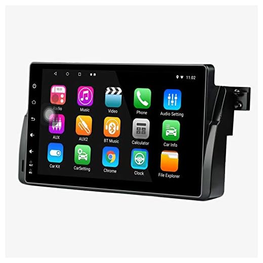 LEXXSON Android bilstereo GPS-navigering för BMW E46 1999-2004 | Android 8.1 Octa Core bilradio 4 GB RAM 32G ROM 9" IPS pekskärm huvudenhet med Bluetooth stöder WiFi SD/USB