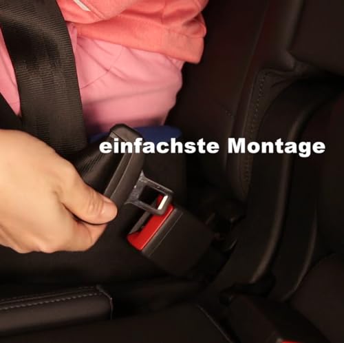 UNITED KIDS Autokindersitz Safari Gruppe II/III EU Norm ECE R129 Sitzerhöhung für Kinder von 135-150cm, Farbe:schwarz-grau