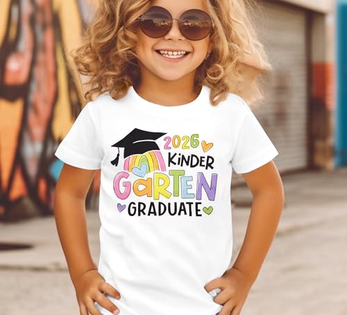 Image of Kindergarten Graduation Shirt for Girl: Last Day of School Shirt Kids 2026 Preschool Graduation Gift Tee Top
