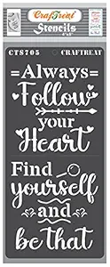 Quote Stencils for Painting on Wood Reusable - Find Yourself - Size: 4X8 Inches - Inspirational Stencils for Painting on Canvas - Motivational Stencils Small