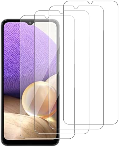 [4 Pack] Glass Screen Protector Compatible for Samsung Galaxy A32 5G [Not for A32 4G][9H Hardness]-HD Screen Tempered Glass, Scratch Resistant,Easy Install-[Case Friendly][Bubble Free]2.5D Edge
