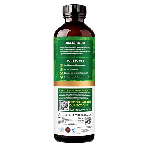 Image of Asmita Organic Farms MCT Oil 500ml | Pure C8 & C10 | Keto & Paleo Friendly | Organic | Sourced from Coconuts | Supports Brain Function, Instant Energy & Weight Management | Pack of 3