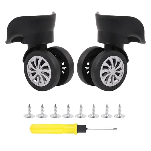 BQLZR 2 Pieces Black Luggage Swivel Wheel Casters 4.02