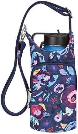 Travelon Women's Anti-Theft Boho Water Bottle Tote Bag, Mod Floral, 10 x 4 Diameter