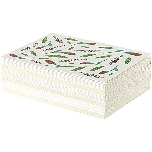 All Occasion Greeting Cards - Watercolor Nature Design - Beautiful Leaves Pattern - Includes 48 Cards And Envelopes - 4 X 6 Inches #TOP5