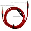 Replacement Audio Cable 3.5mm AUX Cord with Inline Remote & Microphone – Compatible with Solo/Solo HD/Studio/Mixr/Detox/Pro Headphones – TPU Braided, Gold-Plated, 4ft Red #2