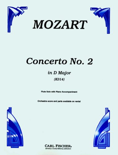 Concerto No. 2 in D Major for Flute (K314) 0825827663 Book Cover
