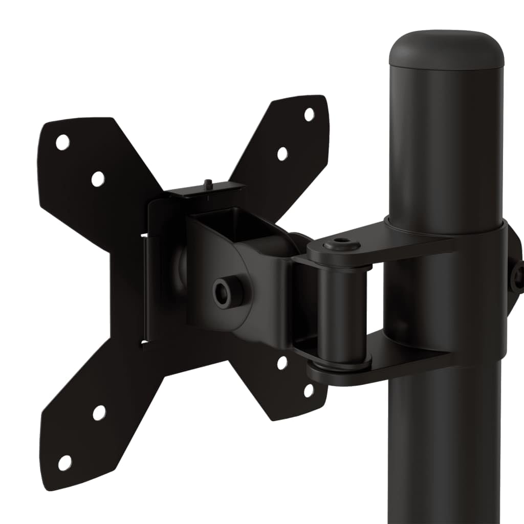Supporto per monitor nero in acciaio VESA 75 100 mm, regolabile in altezza, orientabile, inclinabile, girevole, per schermi da 13-32 pollici, fissaggio stabile, universale, per ufficio
