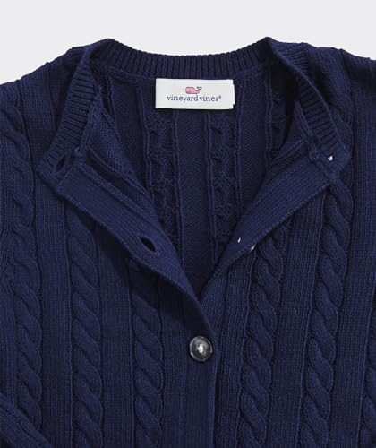 vineyard vines Girls' Classic Cable Cardigan Sweater3
