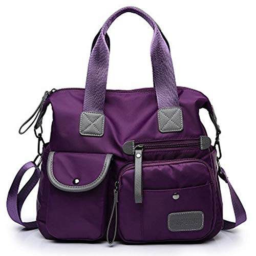 Wateralone Damen Handtaschen, tragbar, Reisetasche, modisch, für Damen violett Cover