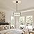 ZLNIDJIA 19.7'' 5-Light Black Drum Chandelier - Black and White Industrial Light Fixtures Modern Farmhouse Pendant Light for Kitchen Island Dining Room Hallway Kitchen Island Bedroom