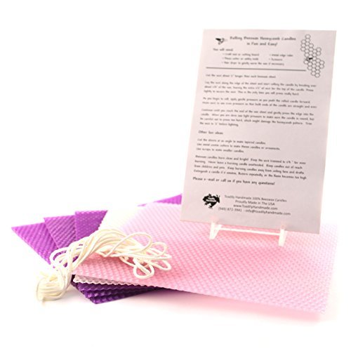Toadily Handmade Beeswax Candles Beeswax Advent Taper Candle Making Kit - Makes One Advent Candle Set