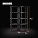 VonHaus 5 Tier Garage Shelving Unit (Pack of 2) - Black Plastic Interlocking Utility Storage Shelves - Each Unit: 68 x 24 x 12 inches