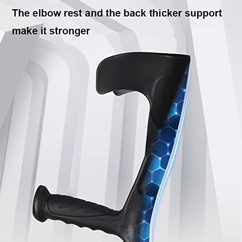 Béquilles d'avant-bras ergonomiques pliantes pour adultes (166-196 cm) | 1 paire - 5